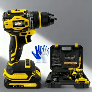 CISVIS 21V 80NM 3/8 Cordless Power Drill Set