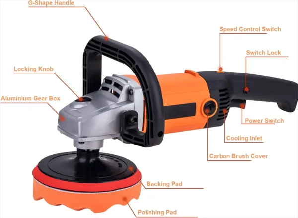 CISIVIS 180MM 6 Speed Adjust Cordled Rotary Polishers - Image 2