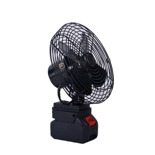 21V Lithium Battery 8-Inch Iron Fan Multi-Function Metal Rechargeable Emergency Blowers for Camping Electricity Supply - Image 2