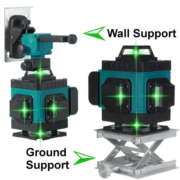 New Industrial Grade 4D 16 Lines Green 360 degrees Auto Self-Leveling Laser Level Rotary Cross Measure