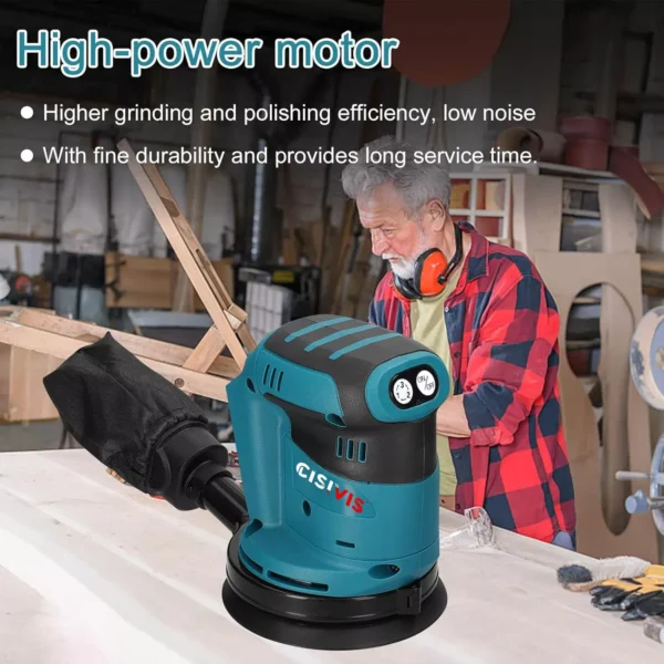 CISIVIS 18V 125MM Cordless Rotary Sander - Image 3