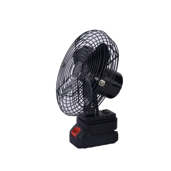 21V Lithium Battery 8-Inch Iron Fan Multi-Function Metal Rechargeable Emergency Blowers for Camping Electricity Supply - Image 5