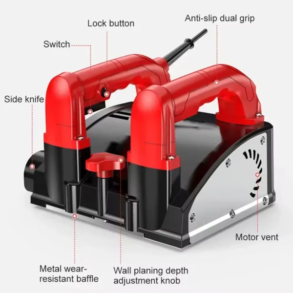 CISIVIS 2-Blade Width 15cm Depth 4mm Corded Electric Planer - Image 4