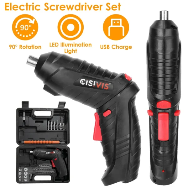 CISIVIS 21V 3.5N.M Cordless Drill Electric Screwdriver Set