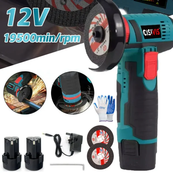 CISIVIS 12V 500W 75mm Cordless Angle Grinders