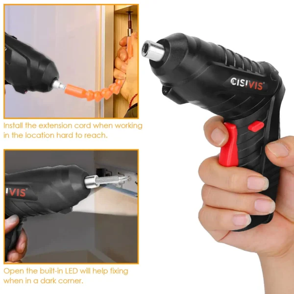 CISIVIS 21V 3.5N.M Cordless Drill Electric Screwdriver Set - Image 7