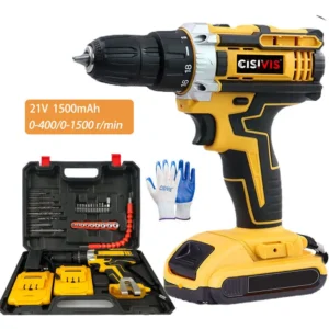 CISIVIS 10mm 1500RPM 50NM 110W Brushless Cordless Power Drill Set