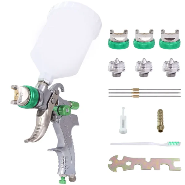 600CC HVLP Air Spray Gun Kit with Gravity Feed 1.4 1.7 2.0MM Nozzles for Vehicle Car Paint - Image 7