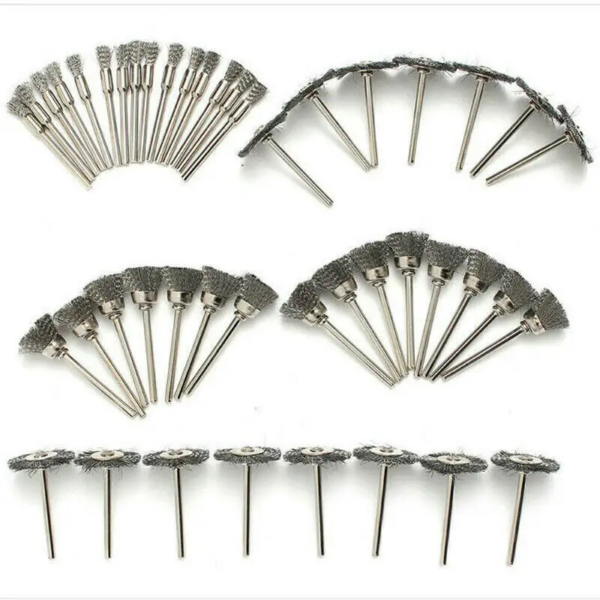 Wire brush with rod