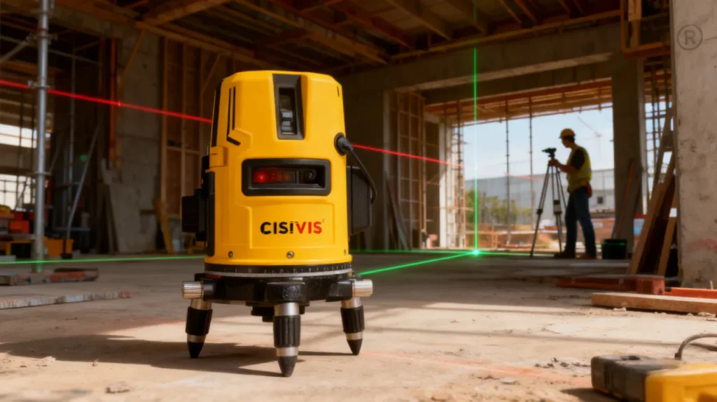 360-degree laser level scene