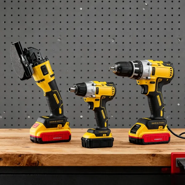 Cordless Power Tool Combo Set TZ0005 – 3-Piece 2-Battery Kit for Workshop & DIY