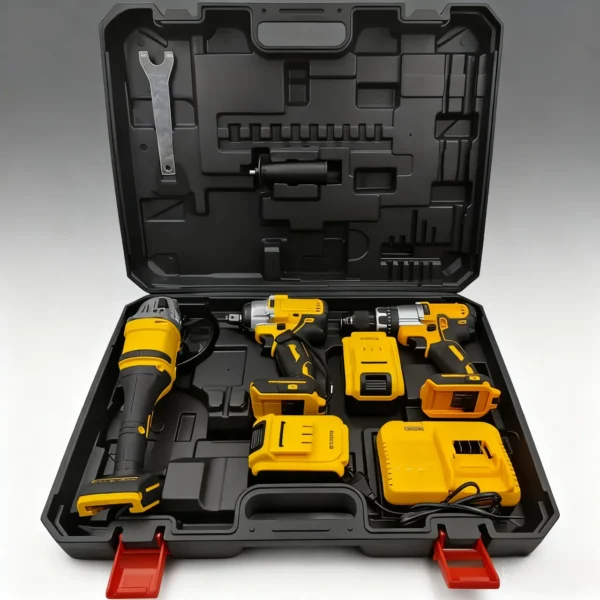 Cordless Power Tool Combo Set TZ0005 – 3-Piece 2-Battery Kit for Workshop & DIY