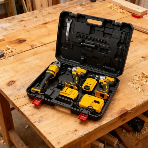 Cordless Power Tool Combo Set TZ0005 – 3-Piece 2-Battery Kit for Workshop & DIY