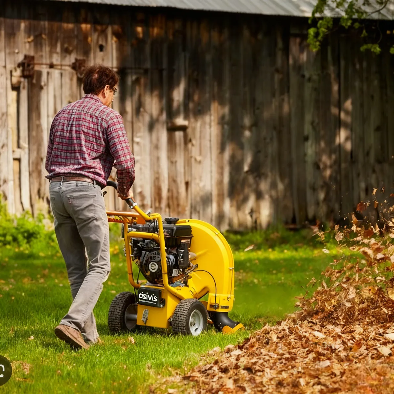 walk behind leaf blower